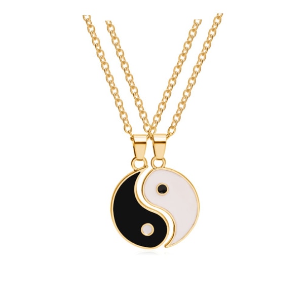 Yin Yang vedhæng halskæder armbånd sæt Guld