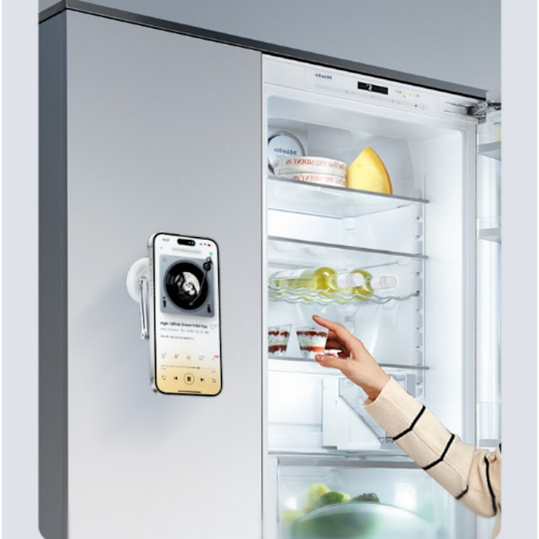 180-graders justerbar, foldbar magnetisk telefonholder Hvid