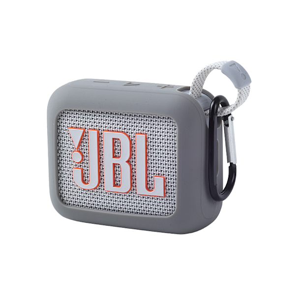 JBL GO4 silikonfodral med karbinhake Silver