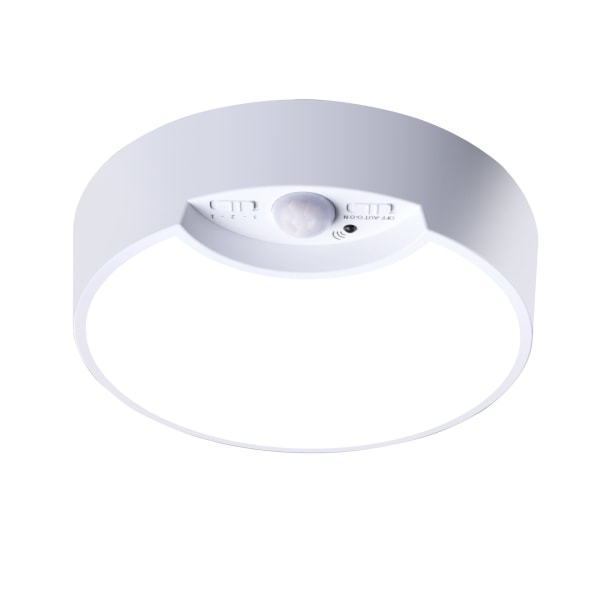 Genopladelig LED-bevægelsessensor-natlys til skabstrappe i entré Hvid