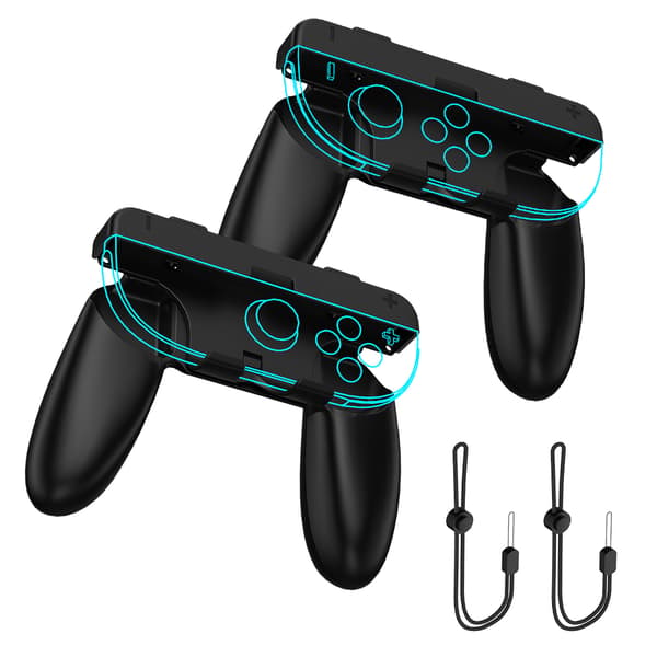 Ergonomiset mukavuuskahvat Nintendo Switch Joy-Cons -ohjaimille
