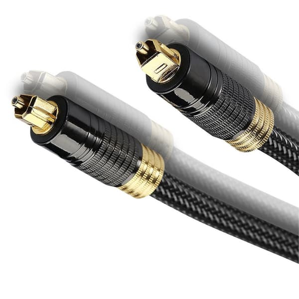 Toslink optisk ljudkabel - nylonflätad syrefri kopparfiberkabel, stöder 5.1/7.1, pop-up-kontakter, 5m/3m valfri längd 3 m 3 m