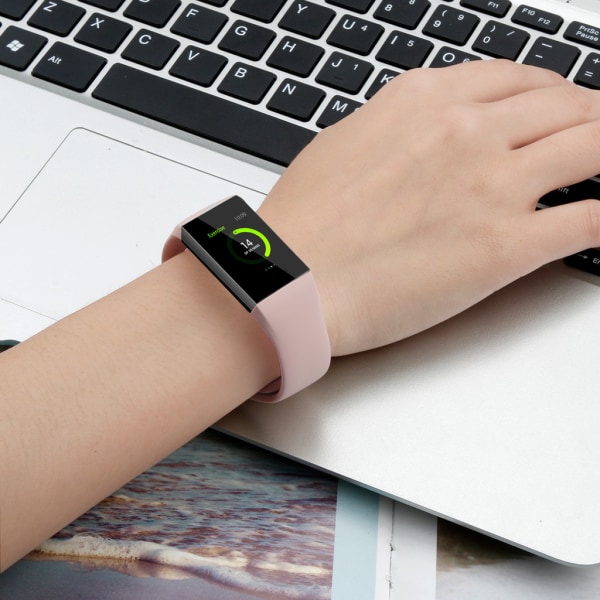 Fitbit Charge 3/4 armband silikon (S) Ljusrosa