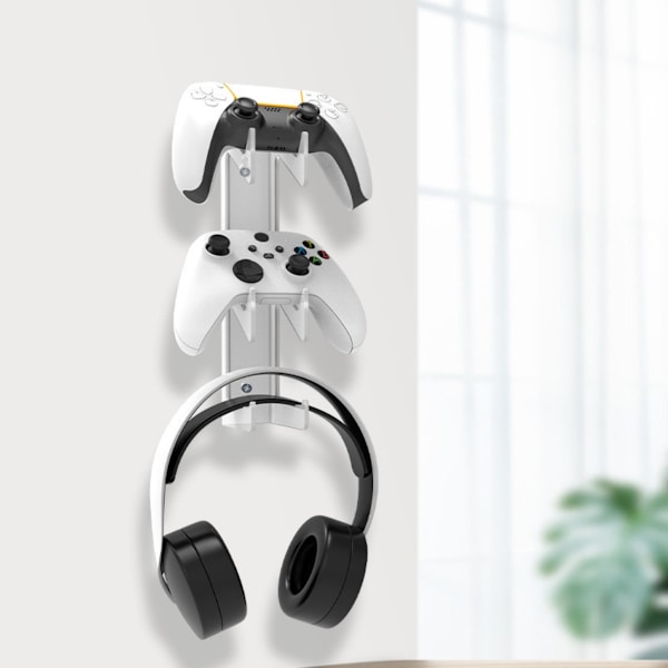 Akryl Hovedtelefonholder Gaming Controller Display Rack til PS5/PS4/Xbox/Switch, kompatibel med diverse controllere