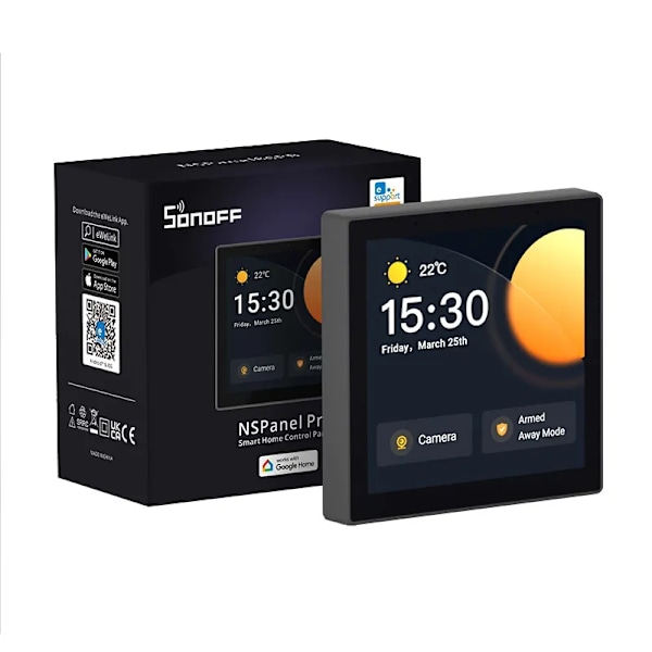 Smart Control Panel WiFi/Bluetooth/ZigBee Sonoff NSPanel Pro (musta)