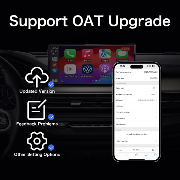 Langaton CarPlay -sovitin: Saumaton yhteys autoosi