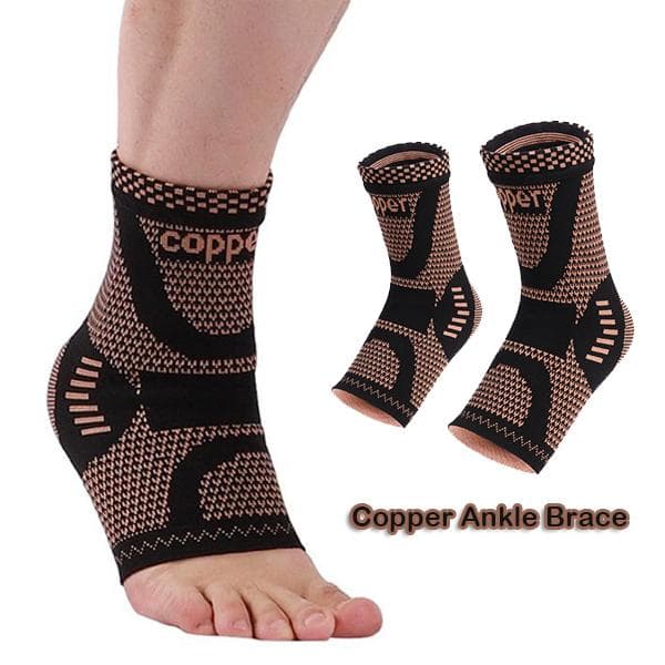 Kobber kompressionsstrømper 1 par Black S Black S
