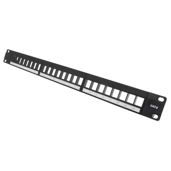 TRIAX Patch Panel 19" 1U Keystone CAT6 UTP 24 Portar