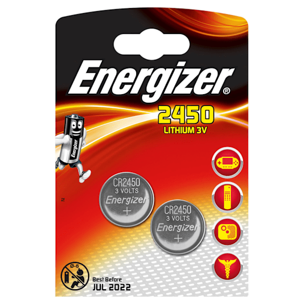 Knapcellebatteri CR2450 Lithium 2-pak