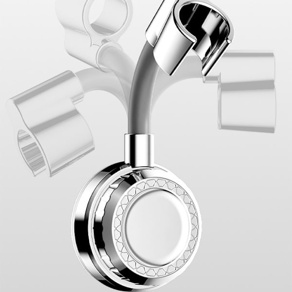 Universal Sugpropp Duschmunstyckeshållare - Justerbar & Ingen Borrning Krävs Silver Silver