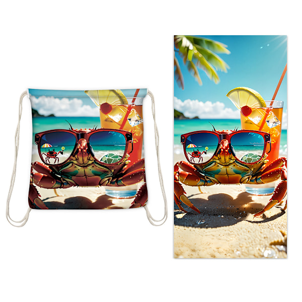 Strandhåndklæde Rygsæk Combo YTB-001-9 80x160cm Model 7