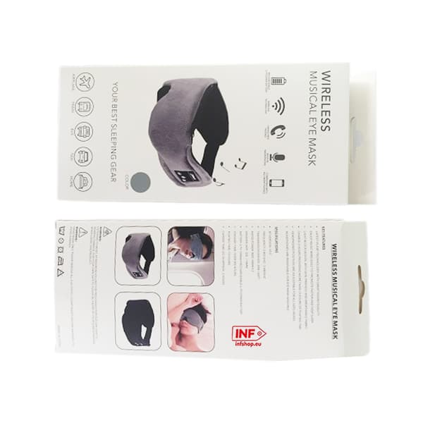 Sovemaske med høretelefoner Bluetooth 5.0 Grey Grey