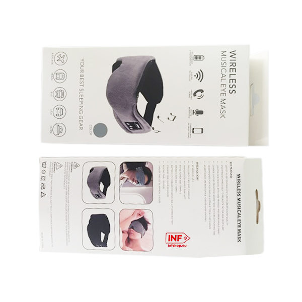Sovhörlurar - Sovmask med hörlurar Bluetooth 5.0 Grey Grey