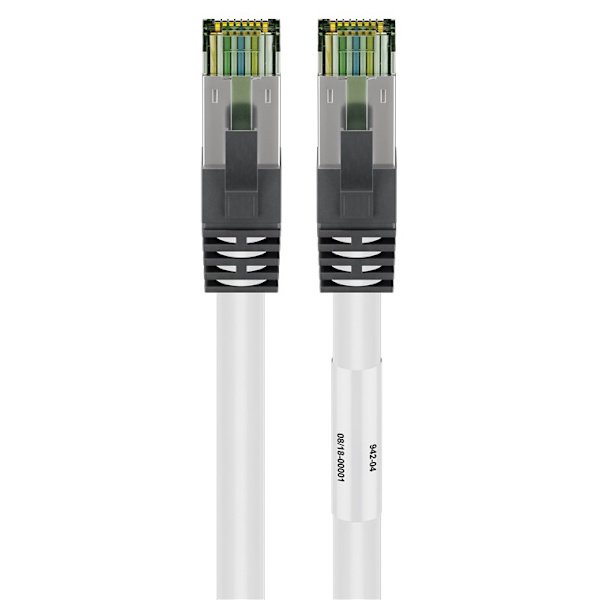 CAT 8.1 Patchkabel, S/FTP (PiMF), hvid