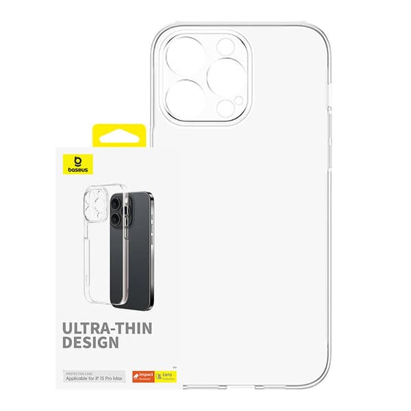 Telefonfodral för iPhone 15 ProMax Baseus OS-Lucent Series (Klar)