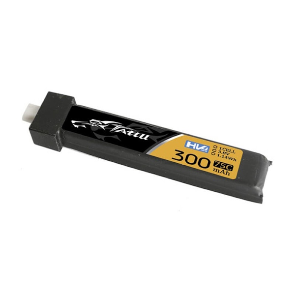 Tattu LiPo 300mAh 3.8V 75C 1S1P HV BT2.0.5 batteri (5st)