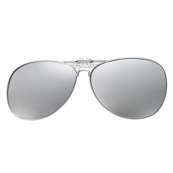 Clip-on solbriller - Polariserede kørebriller Silver Silver
