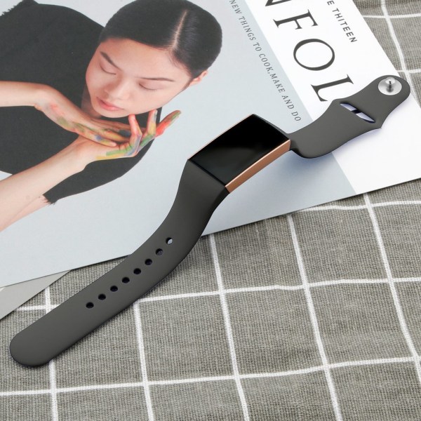 Fitbit Charge 3/4 armband silikon (S) Svart
