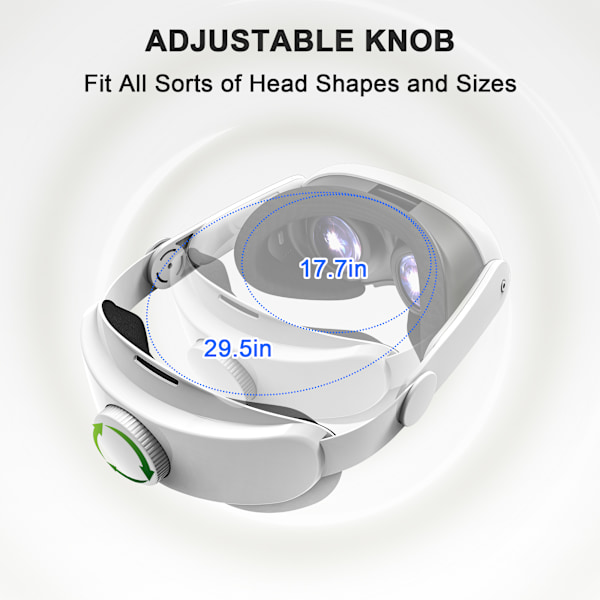 DEVASO justerbar huvudrem för VR-headset Vit