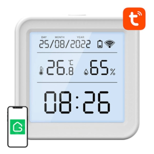 Smart temperatur- och luftfuktighetssensor WiFi Gosund S6 LCD Tuya