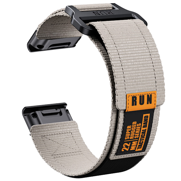 Garmin Fenix 8 Nylon Vævet Rem Grå Orange 26 mm