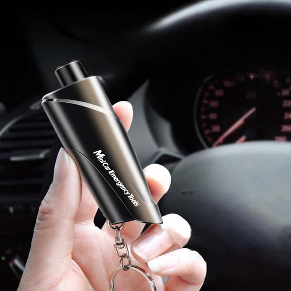 Bilsäkerhetshammare - Uppgraderat Tungsten Steel, Black Black