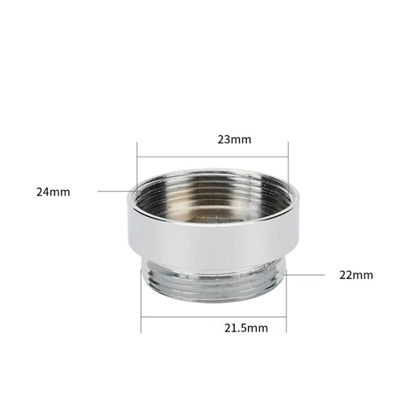 Roterande dubbelläge kranluftare med adapter Silver