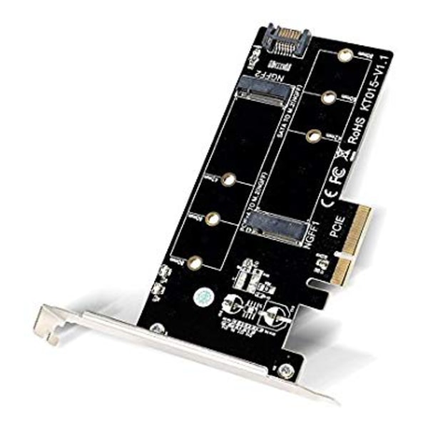 PCIe Adapter  2xM.2 SATA SSD PCIe X4 &SATA connection PCB