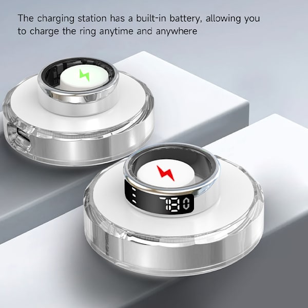 Smart Ring Svart med Hälsoövervakning 10