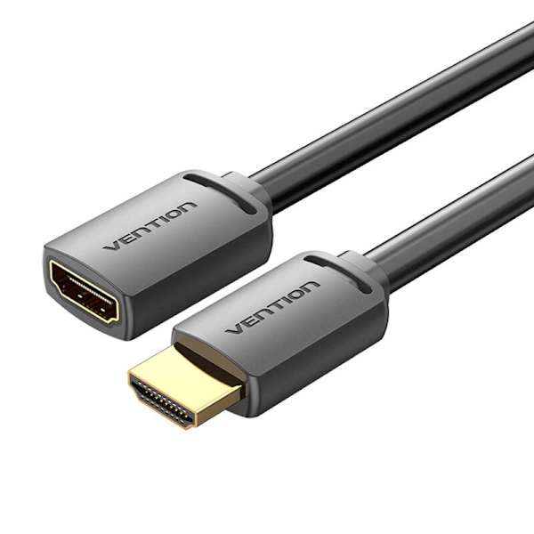 HDMI 2.0 han til HDMI 2.0 hun forlængerkabel AHCBH 2m, 4K 60Hz, (sort)