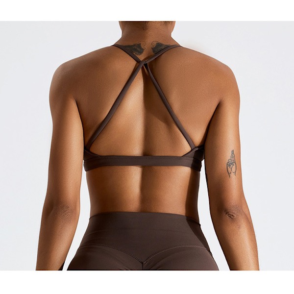 Criss Cross Sports BH og Leggings Sæt kaffe M