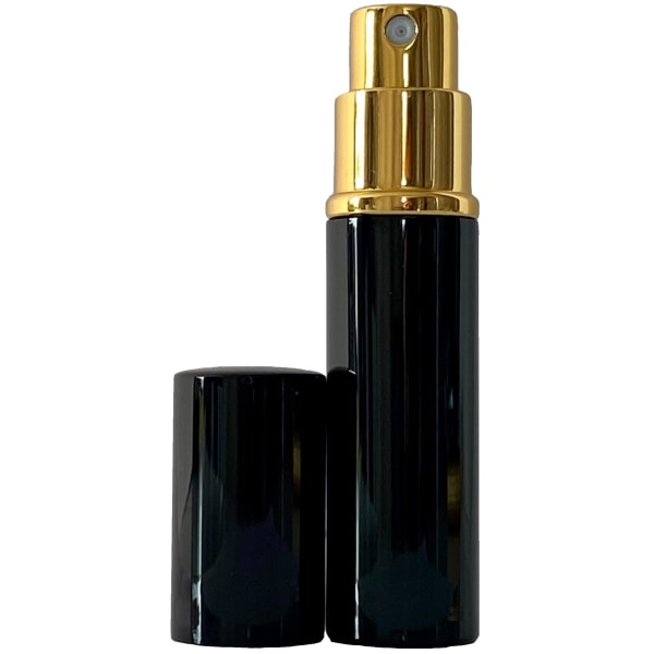 Mini genopfyldelig parfumeforstøverflaske 7-pak Sort 5 ml