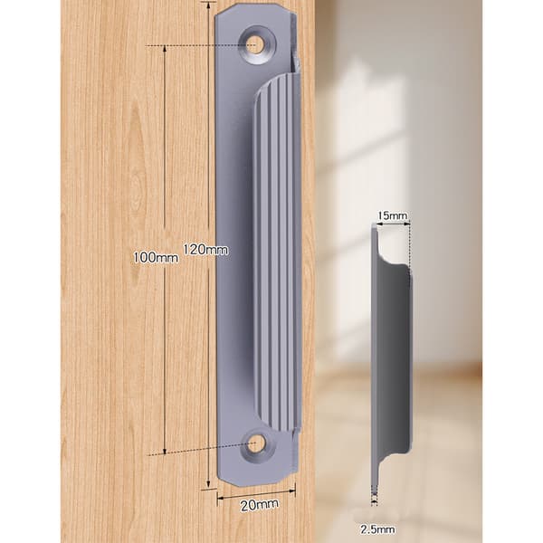 4 Pack Vedin - Pinta-asennettava Gray Gray