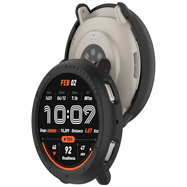 Halvt omsluttet PC-etui til Amazfit Active2 Black Black