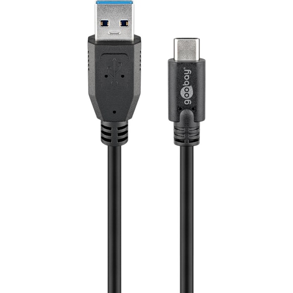Synkronisera och ladda Super Speed ​​USB-C™ till USB A 3.0 laddningskabel