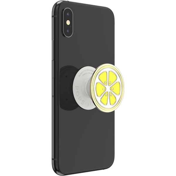 POPSOCKETS Enamel Lemon Slice Yellow Avtagbart Grip med Ställfun