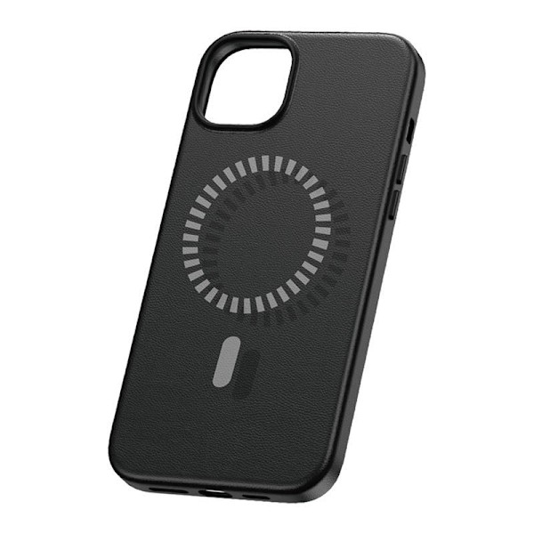 Magnetisk telefoncover til iPhone 15 Pro Baseus Fauxther Series (sort)