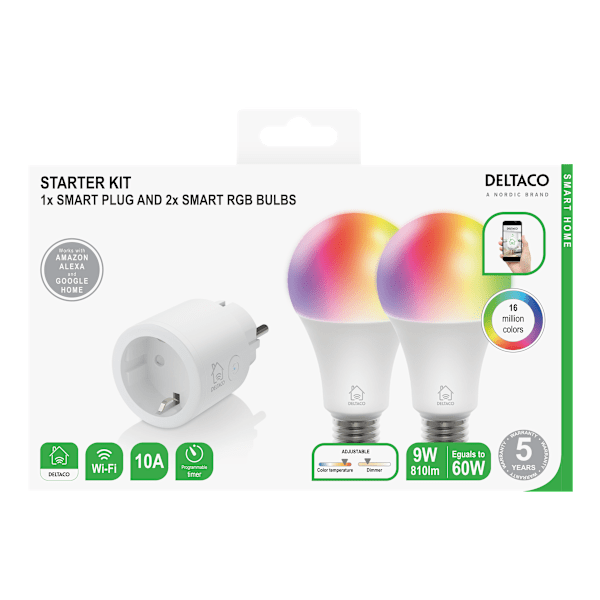 Starter Kit With Two RGB Bulbs And One Plug