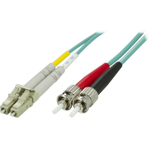 OM3 Fiber cable, LC - ST, duplex, multimode, 50/125, 0,5m