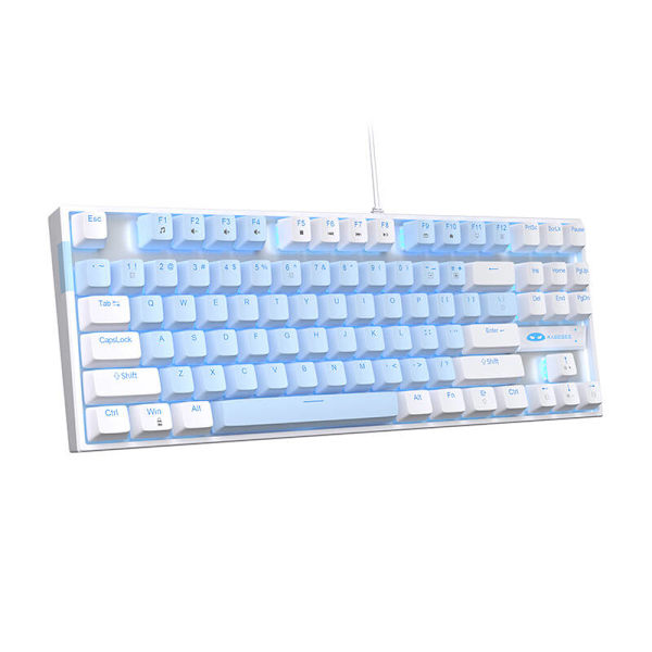 MageGee MK-STAR trådbundet tangentbord (vitt och blått)