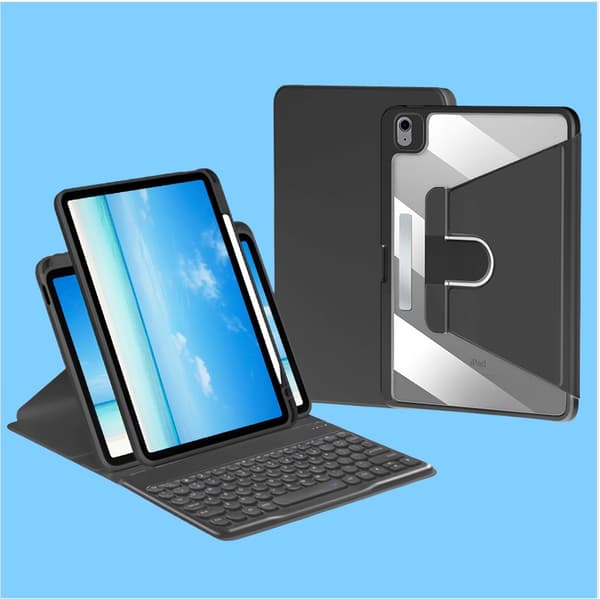 360° Roterande Ställ Bluetooth Tangentbordsfodral Kompatibelt med iPad 7:e/8:e/9:e Generationen 10.2 tum
