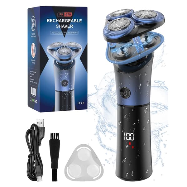 Multifunktionell elektrisk rakapparat med tre blad Blue Blue