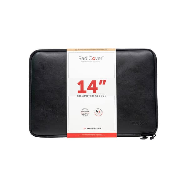 Strålingsbeskyttende Computer Sleeve 14" Universal Kunstlæder Sort