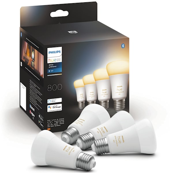 White Ambiance E27 4-pack