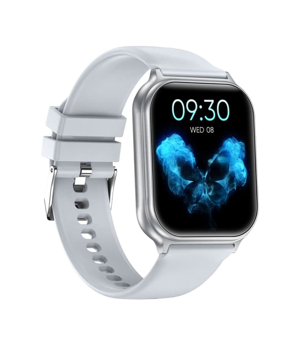Multifunktionell Smartwatch med Hälsoövervakning och Bluetooth-Samtalsstöd, kompatibelt med Android och iOS Silver Silver