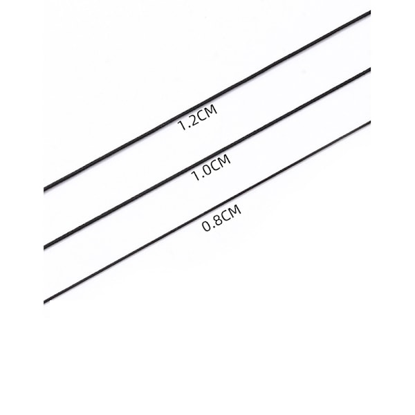 Elastisk snor til armbånd, 01# Sort, 1,2 mm