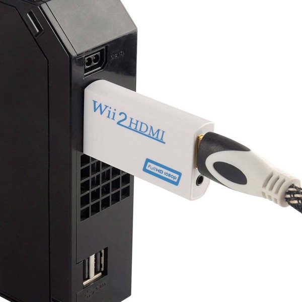 INF Nintendo Wii til HDMI-adapter - fuld HD 1080p Hvid
