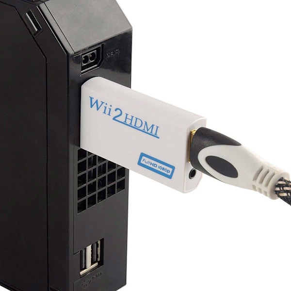 INF Nintendo Wii til HDMI-adapter - fuld HD 1080p Sort