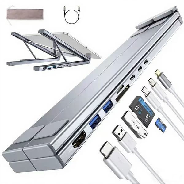 7-i-1 USB-C Docking Station Stand - Udvid din bærbare computers potentiale