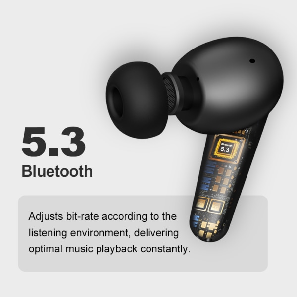 Bluetooth-øretelefon med Dual Mic ENC Noise Cancellation V5.3 Hu
